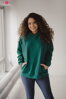 Hrubá tehotenská a dojčiaca oversized mikina Motherhood Bottle Green