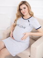 Materská nočná košeľa Pure Love Grey