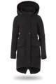 Tehotenská softshellová parka/ kabát 5v1 na nosenie detí, Black