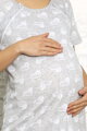 Tehotenská nočná košeľa 21279 Grey Hearts