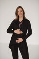 Tehotenský zavinovací kardigán Black