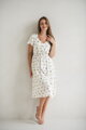 Tehotenské šaty na dojčenie Lovely Midi Dress White with Lemons SS