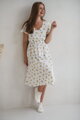 Tehotenské šaty na dojčenie Lovely Midi Dress White with Lemons SS
