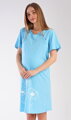 Nočná košeľa na gombíky Leontína, svetlomodrá