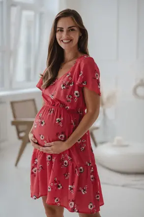 Tehotenské šaty na dojčenie Lovely Dress Coral SS