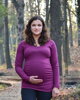 Tehotenské tričko Johanka, dlhý rukáv, cyklámen
