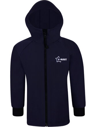 Detská softshellová bunda PREMIUM - tmavomodrá (s fleecom)