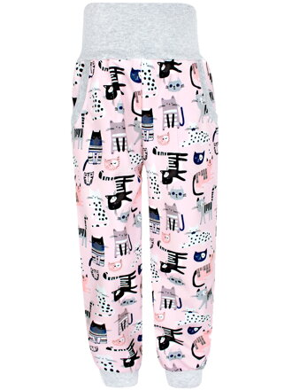 Dievčenské softshellové nohavice s fleecom, Mačičky 