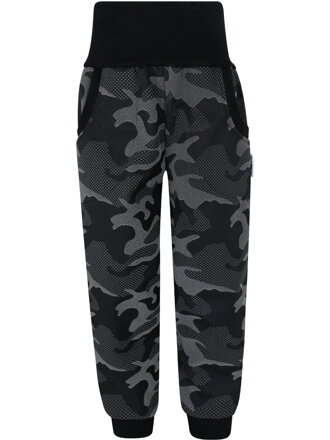 Chlapčenské softshellové nohavice s fleecom, maskáč