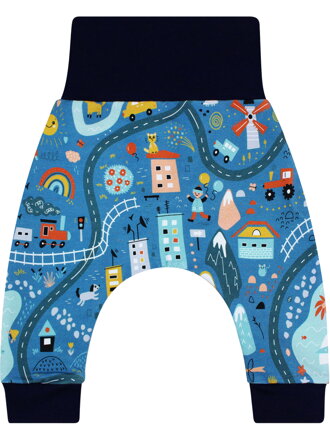 Detské baggy tepláky Zvieratá a cesty