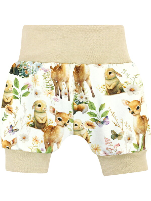 Šortky pre bábätká so zvieratkami na lúke