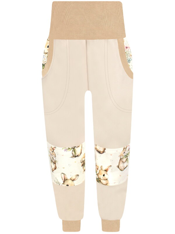 Dievčenské tepláky s dvojitými kolenami - Zajačikovia