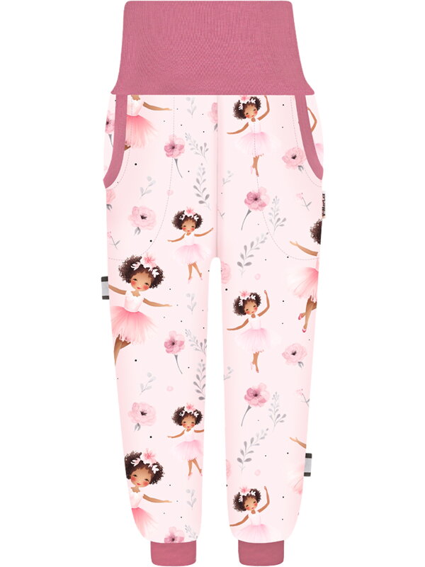 Detské softshellové nohavice s fleecom, Baleríny 