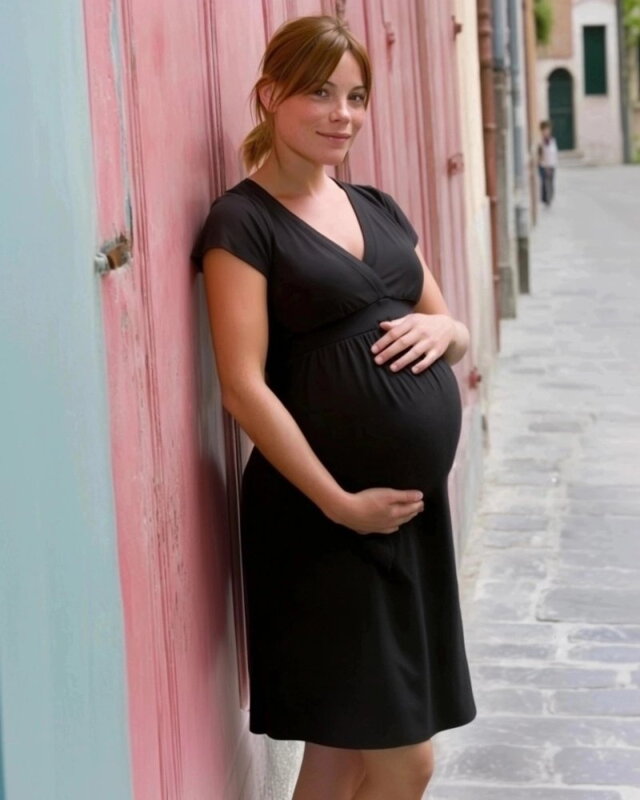 Tehotenské šaty Šarlota, čierne